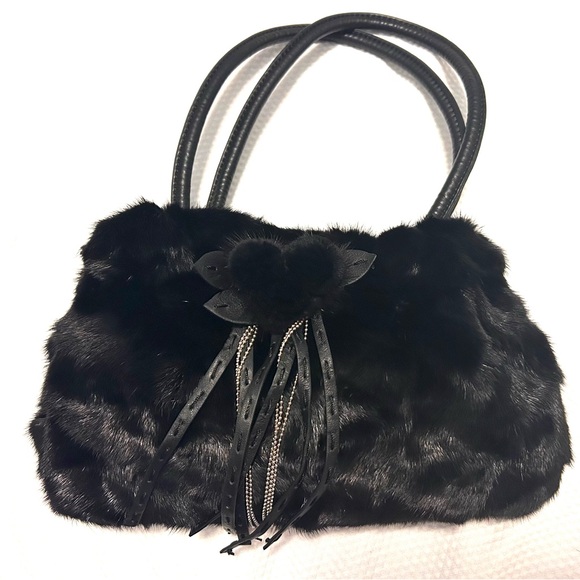 Elegant Black Zinman Fur Women's Bag - Picture 4 of 6